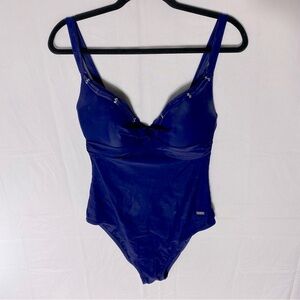 Naturana Navy Blue One Piece Swimsuit Bathing Suit 40